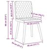 VidaXL Dining Chairs Set of 6 Light Grey Fabric 3315491