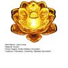 Electronic Flameless LED Lotus Candle Lamp Energy Saving Warm White Light for Home Living Room Table Decor Gift