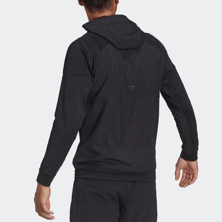 Adidas Casual Sports Zip-Up Hoodie Jacket Japanese Edition Men Outerwear Black HA6366