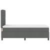 Box Spring Bed with Mattress and LED Dark Grey 80 x 200 cm Fabric