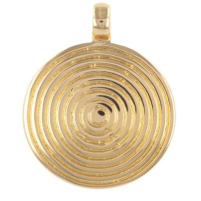 [R7412] - Gold Plated 'Cleopatra' Pendant (spiral) - 20 Mm
