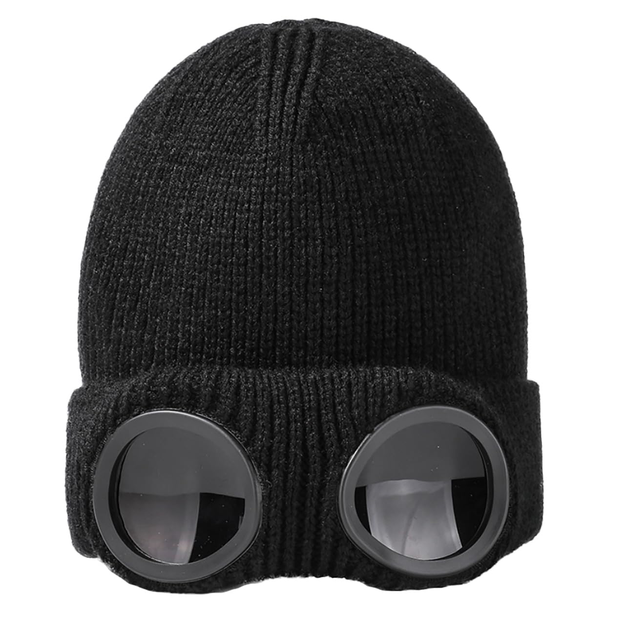 

White Fang CZ368 (Black) - Hat, Camping Sunglasses, Knit Skiing Ponpo, Outdoor Snowboarding, Women s and Men s