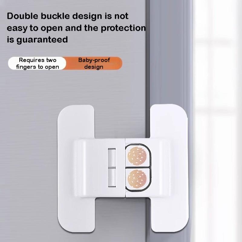 2Pcs Safety Refrigerator Lock Cabinet Door Locker Buckle Home Kids Security Protection Anti-Open Water Dispenser Locks