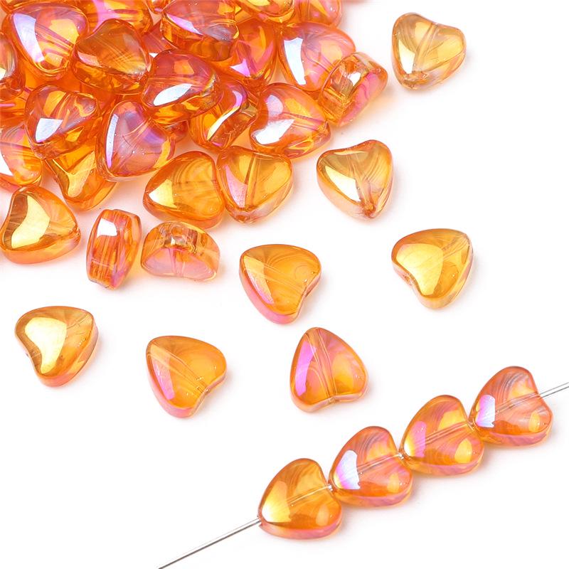 

Покрытые стеклом бусины в форме персикового сердца и кристальные капли для серег и браслетов своими руками