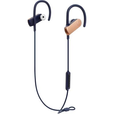 Audio Technica SonicSport Wireless Earphones Waterproof Sport Bluetooth With Remote Control Mic Rose Gold Ath Sport70bt Rgd Rose Gold
