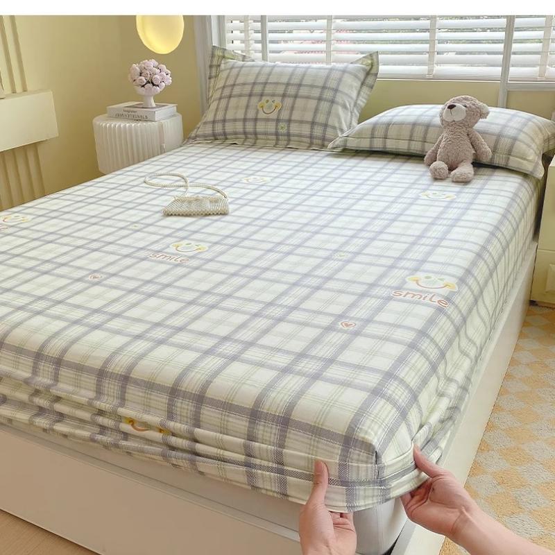 Baumwolle Bedruckte Spannbettlaken für Zuhause Bett Staubdichte Schutzhülle Einzel Doppel Queen King Bett Matratzenbezug