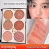 MISS ROSE Six-Color Blush Palette: Light Pink, Natural Rouge, Pearlescent & Matte Sunburn Finish