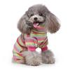 Haustier-Kleidung, Heimkleidung, gestreifte Hunde-Kleidung, Pyjama, hochgeschlossene Haustier-Hunde-Kleidung, vierbeinige Kleidung