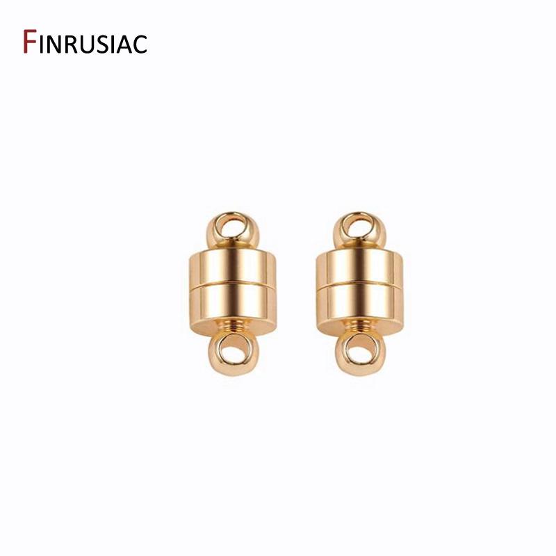 

Korean Fashion Magnetic Clasp 14k Real Gold Plated DIY Beaded Bracelet Necklace Jewelry Accessories Magnetic Ball Buckle 1 piece