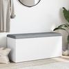 VidaXL Storage Bench, Storage Chest with Cushion, Organizer for Clothes Toys Hallway Living Room, Modern, White 835054