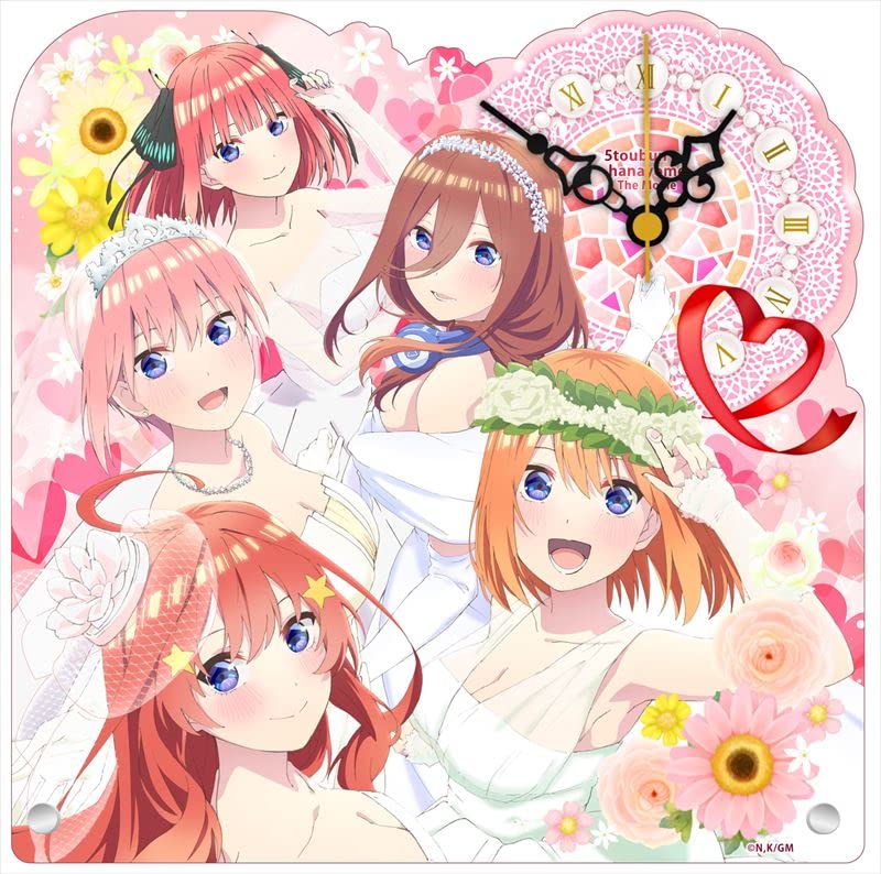 Seasonal Plants The Quintessential Quintuplets Acrylic Table H190 x Made of Acrylic Clock, Approx. W190mm,