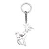 Merry Christmas Keychain Letter Charm Holiday Key Holder 28mm Ring