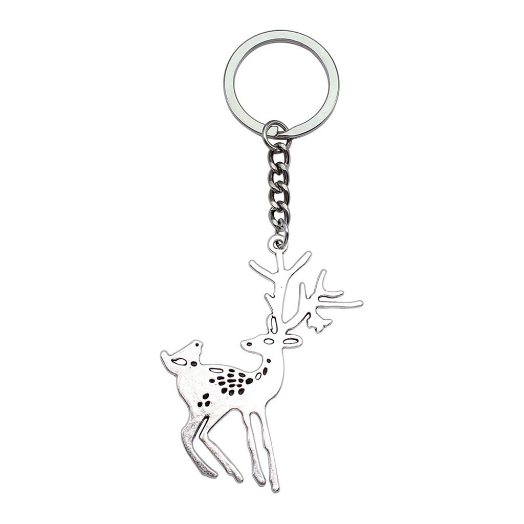 Merry Christmas Keychain Letter Charm Holiday Key Holder 28mm Ring