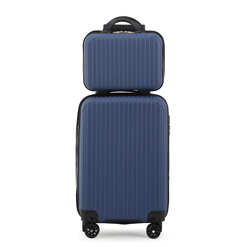 

Стильна 20-дюймова багатоколірна валіза на колесах - Велика місткість, дорожня валіза-візок 20-inch синій