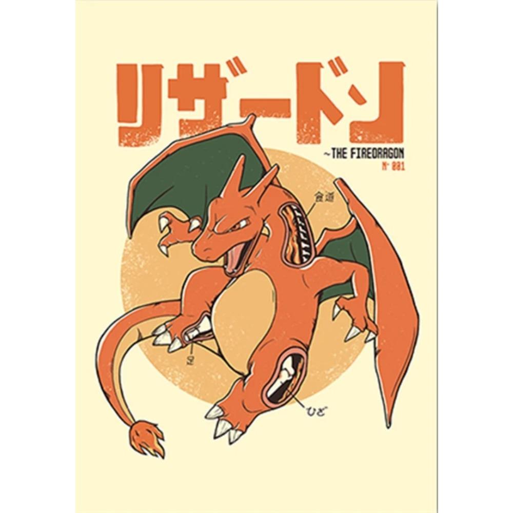 Pokemon Canvas Painting Bulbasaur Charmander Squirtle Anime Posters Print Mural Pictures Wall Art Home Aesthetics Decor Cuadros