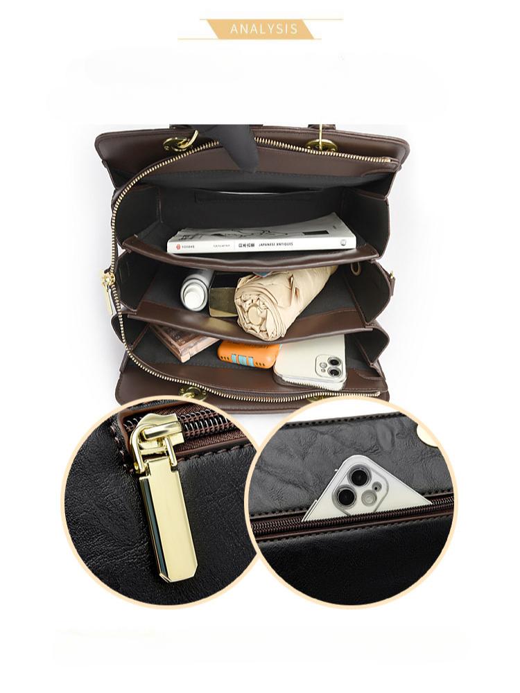 Johnature Dámská kabelka, módní reliéfní, velkokapacitní, univerzální tašky přes rameno a crossbody