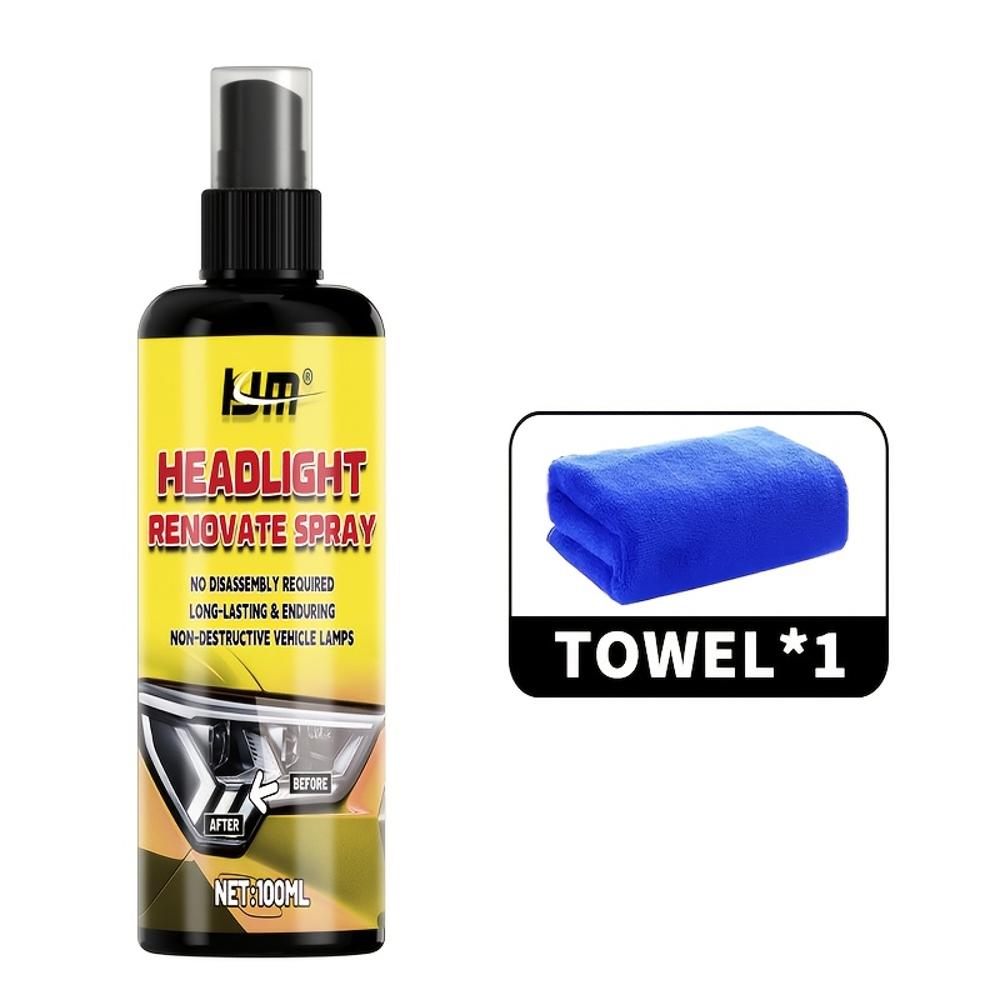 

Профессиональный спрей для восстановления фар автомобиля, простой в использовании набор для обслуживания фар, который восстанавливает окисленные, пожелтевшие и помутневшие фары.