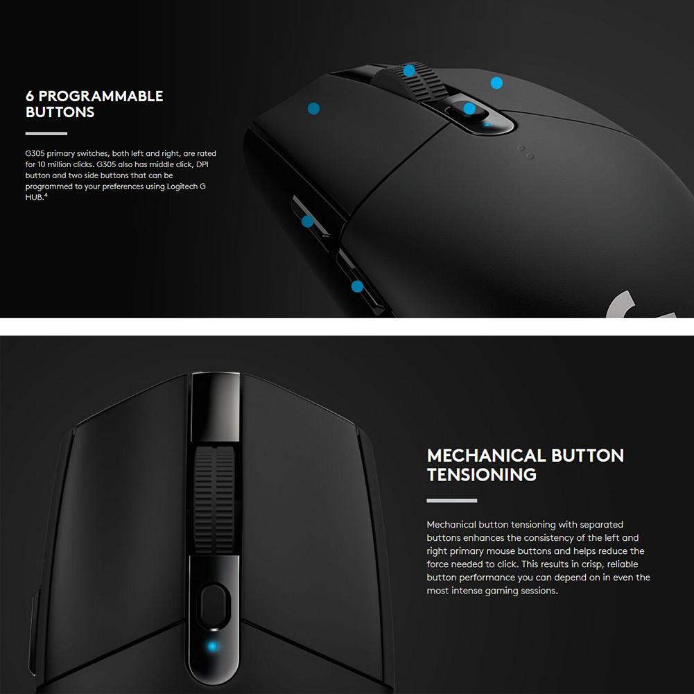 Logitech G304 Lightspeed 6 Buttons Wireless Hero Sensor 100dpi Game Mouse Buy At A Low Prices On Joom E Commerce Platform