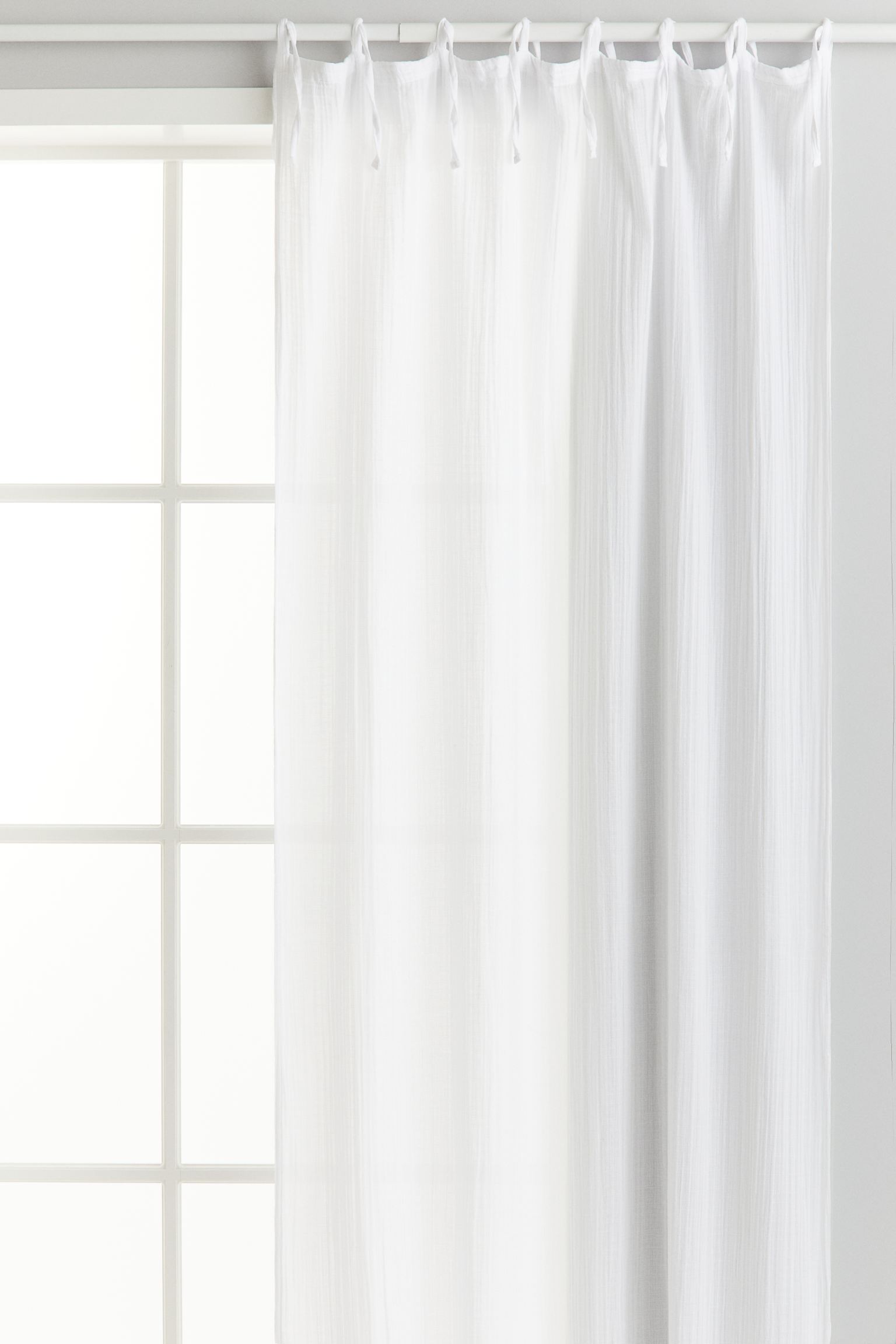 

2 пары длинных муслиновых штор