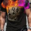 Poker Theme T-Shirt 3d Digital Print Graphic camisa hombre Causal Tees Short Sleeves Comfortable Pullover Tops Men's Clothing