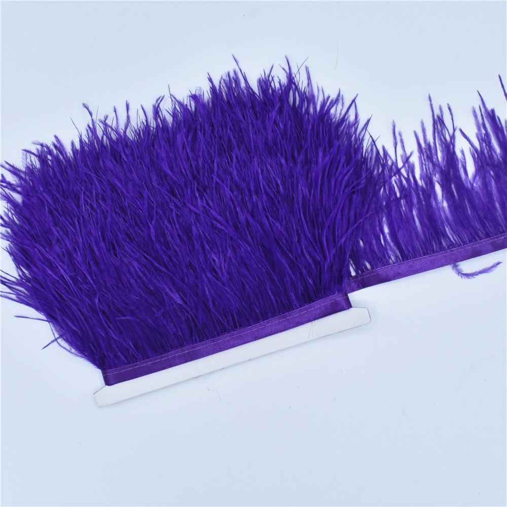 Feather1meters Real Ostrich Feather Trim Fringe White Ostrich Feathers for Clothes Ribbon Trims Feather Skirt Plumas Plume Decoration