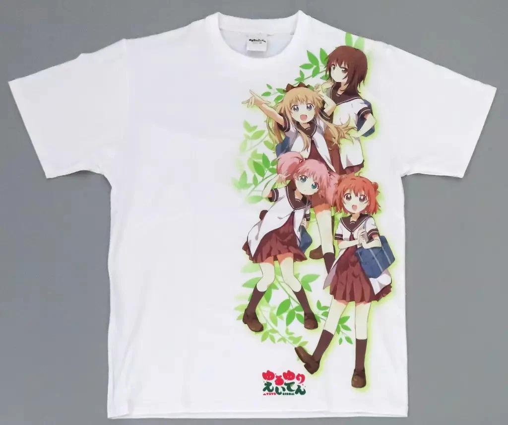 Ichijinsha Eiden x Yuruyuri Full Graphic T T-Shirt White Free Size Polyester 2XL