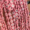 10 Pcs 4/6/8mm Evil Eye Natural Shell Beads DIY Jewelry Findings Round Pink Pearl Bay Eyes Beads For Necklace Bracelet Making