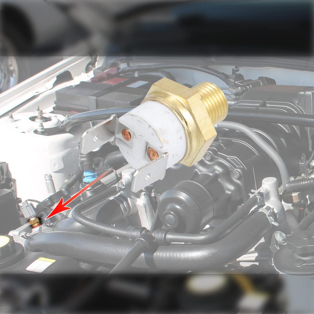 uxcell Univerzálny 3mm NPT 200°C zapnutie / 185°C vypnutie Spínač teplotného termosenzora pre ventilátor chladenia motora automobilového chladiča