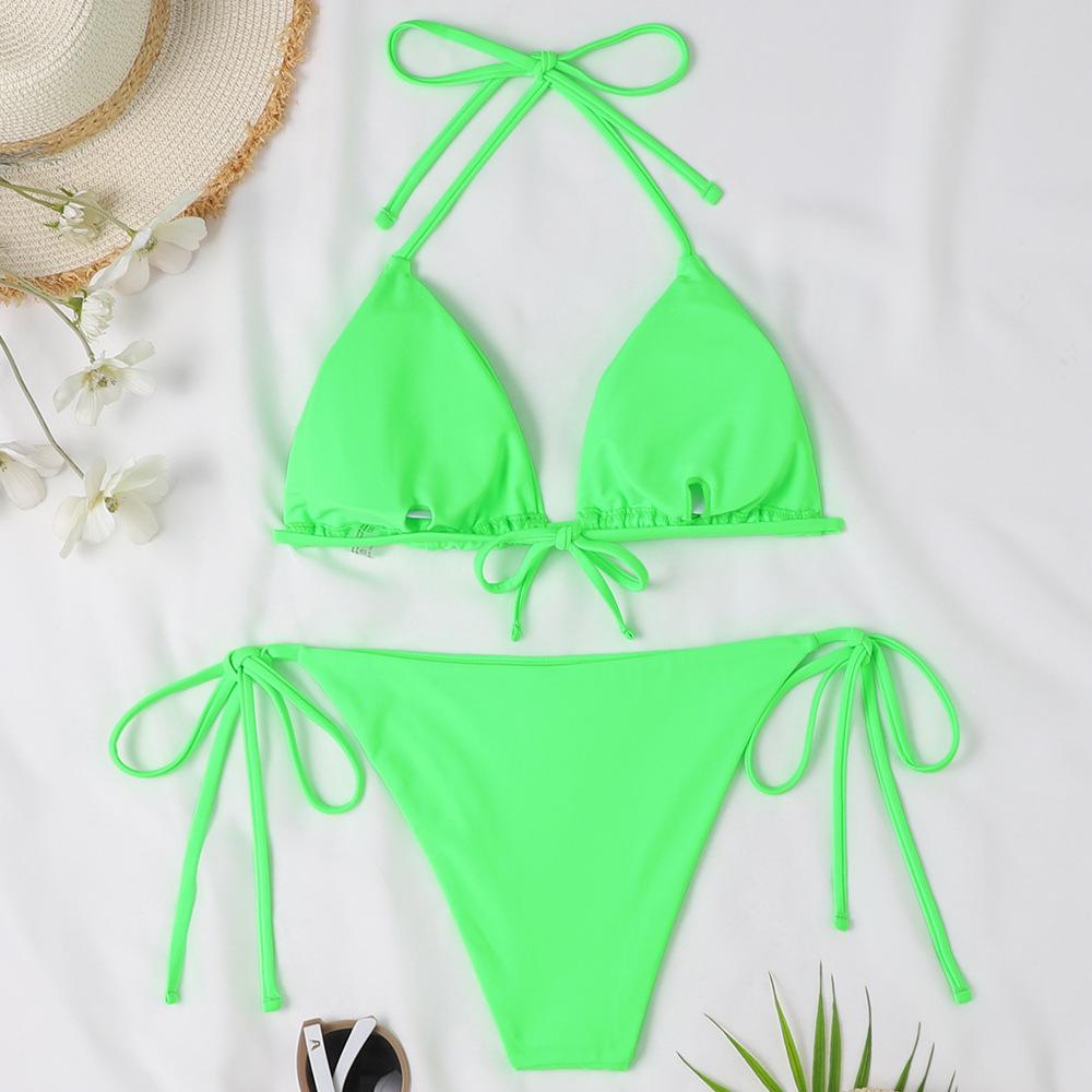 2024 Summer Women's Sexy European & American Split-Strap Bikini Swimsuit