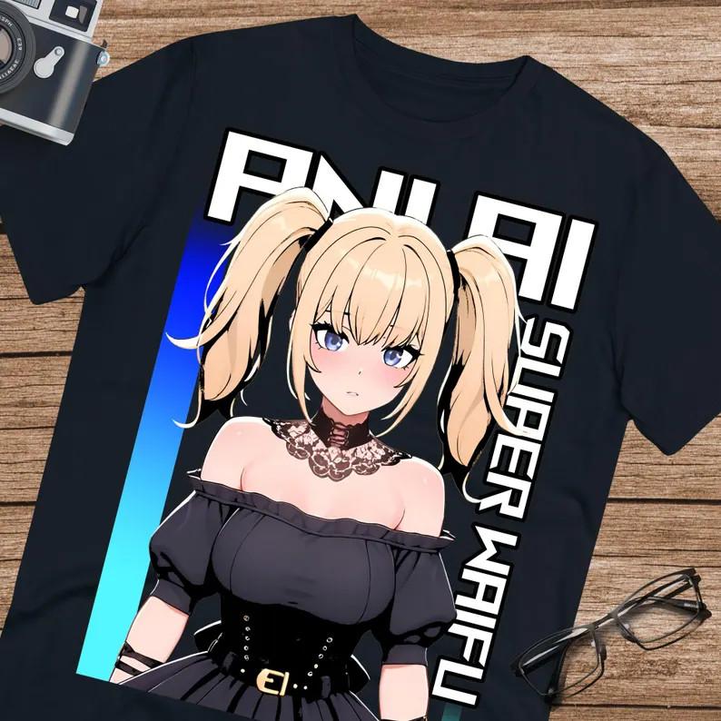 Anime Ani Grok Ai T Shirt Size S - 5Xl Black Size S - 5XL Unisex T-Shirt XXXXL