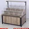 Supermarket Multi-Layer Detachable Display Rack for Bulk Dried Fruits, Grains, Candy, and Biscuits.