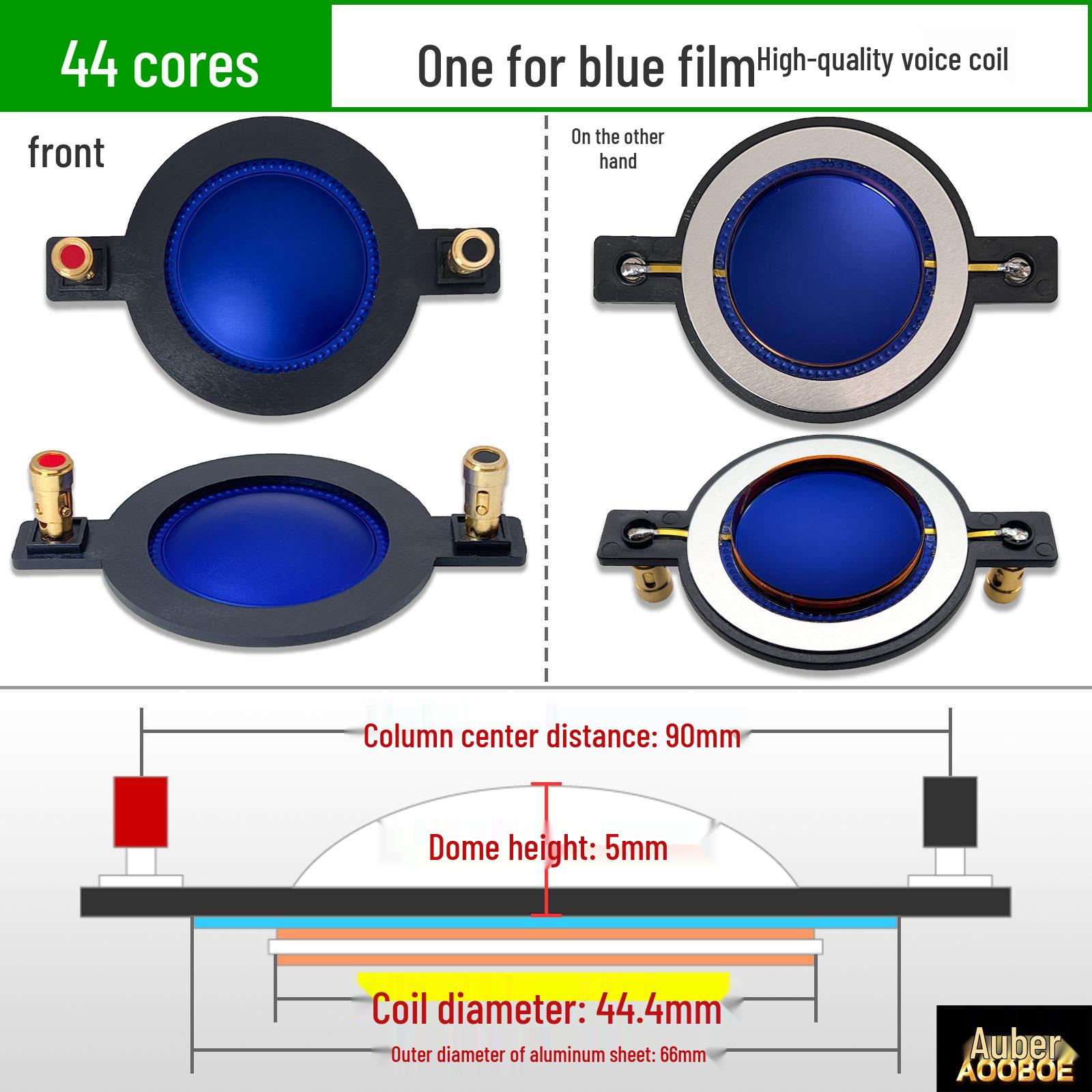 44.4mm Voice Coil with Blue Titanium Diaphragm Tweeter Speaker Accessories - High Sound Quality