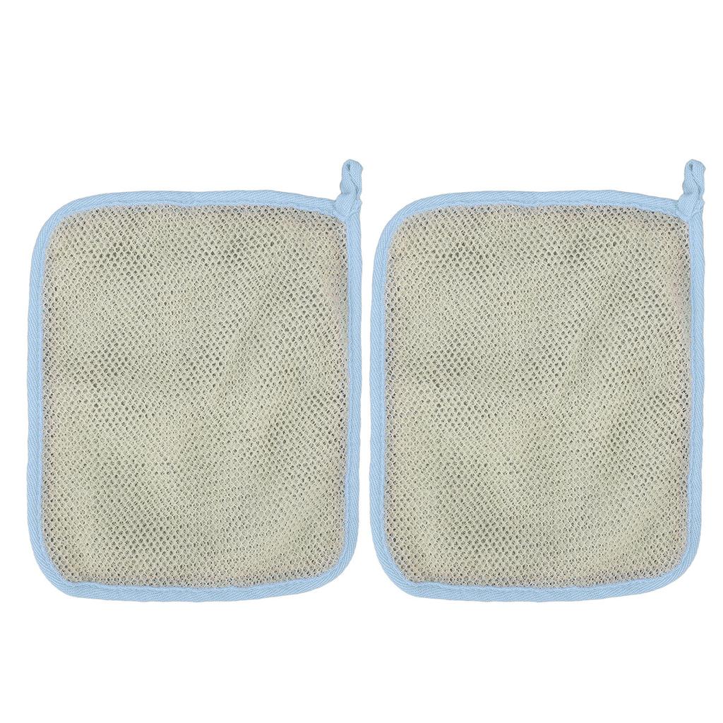 2 Pcs Nylon Bath Cloth Fine Mesh Multifunctional Dual Sided Exfoliating Deep Cleaning Bath Cloth