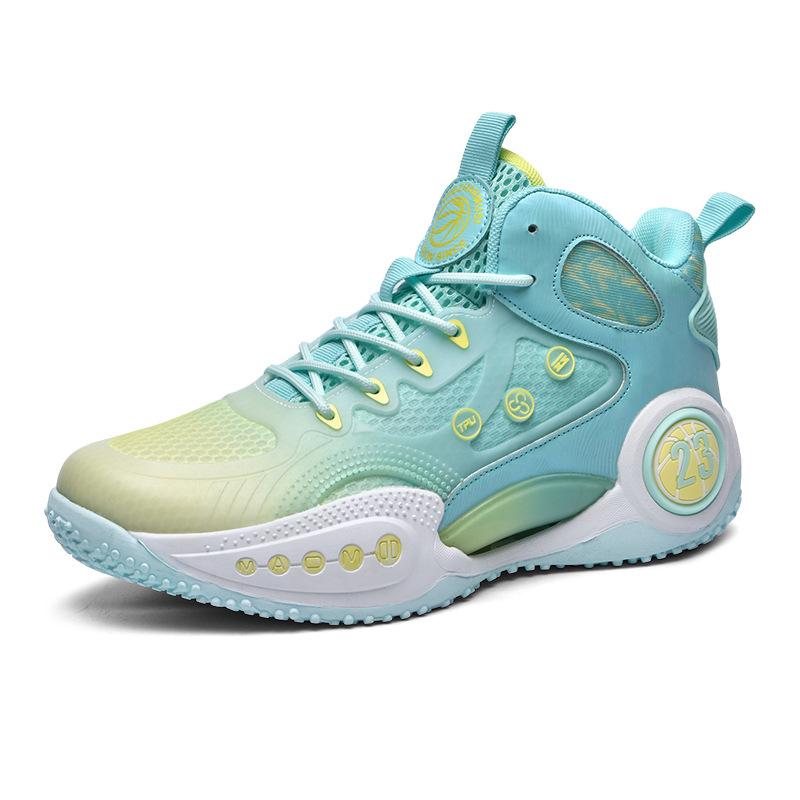 Men's shoes 2025 spring sports shoes youth high-top basketball shoes actual combat non-slip wear-resistant sneakers lightweight running shoes