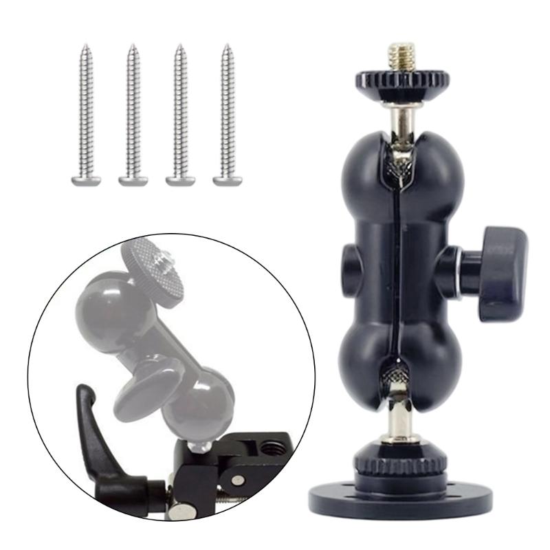 Hot Shoe Swivels Ball Head Quick Release Clamp Bracket Portable Tripod Mount Screw Clip Camera Accessory Connector