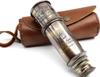 Telescop Maritim Vintage din Alamă 1920  Lunetă de Pirat de Mână cu Toc din Piele  Monoclu Nautic pentru Colecționari, Drumeții, Cadou 15 inch  Extensibil