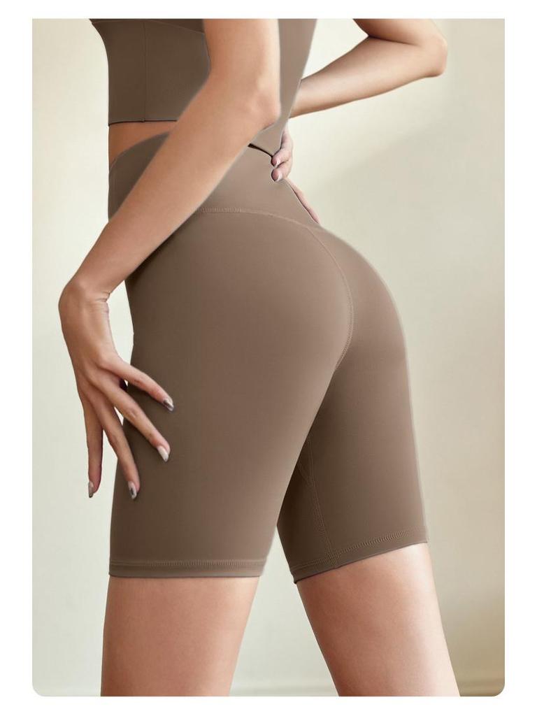 Women's High Waist Quick-Dry Fitness Shorts - Peach Butt Yoga Pants