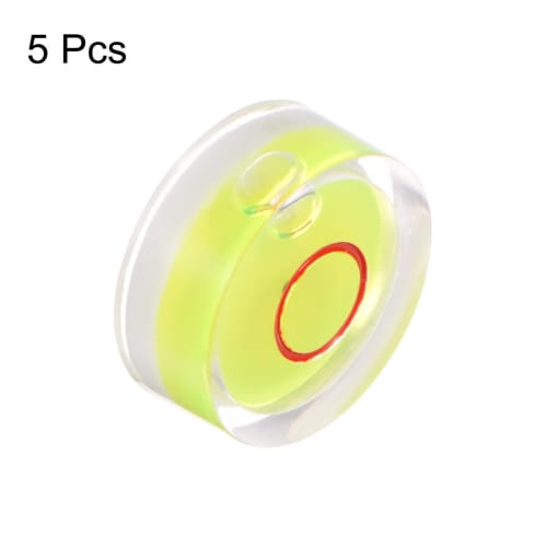 uxcell Round Bubble Level, 15x6mm, Mini Circular Bullseye Spirit Level for Leveling Camera Tripods, Telescopes, Workshops, Turntables, and Photo Frame
