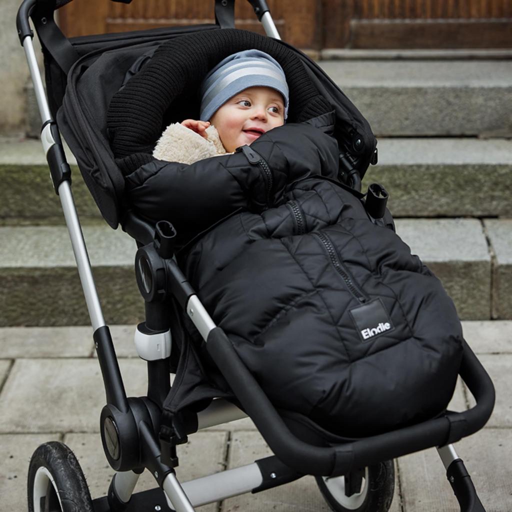 Elodie Stroller and Windproof for Perfect for Sleeping Bags and Pilot Black Footmuff, Stylish, Washable, Waterproof, Winter, Strollers,