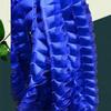YYCRAFT Pack of 5y Two Tone Satin Organza Lace Edge Trim 1.5" Wedding Ribbon Sewing (Royal)