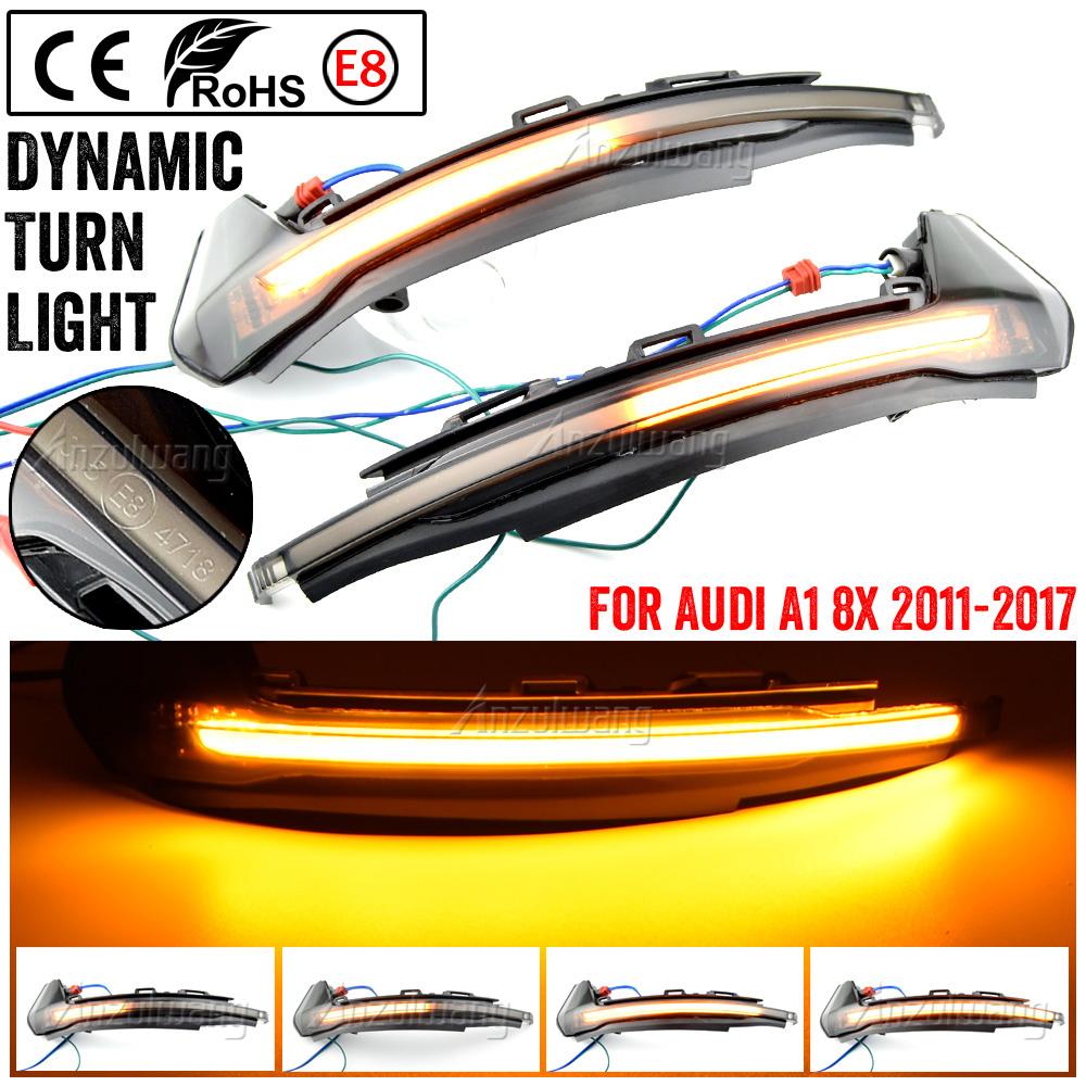 2x LED Dynamic Turn Signal Light Fit for A1 ( 8X ) 2011-05.2018 Side Mirror Blinker Arrow Sequential Flasher Repeater