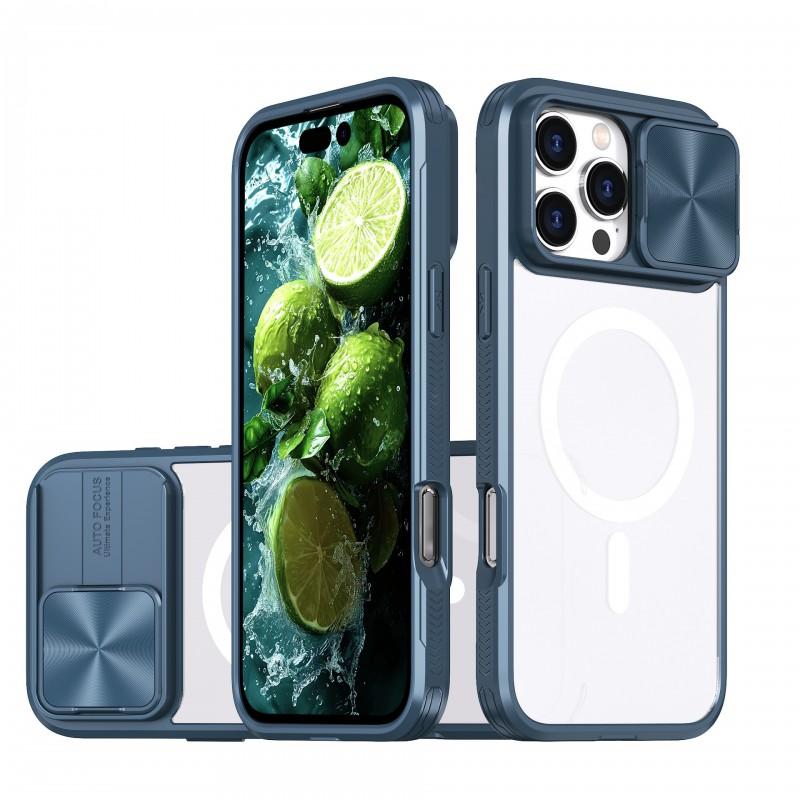 Magnetic Snap-on Phone Case IPhone 17 Pro With Window Cutout MagSafe Compatible Shockproof Scratch Resistant