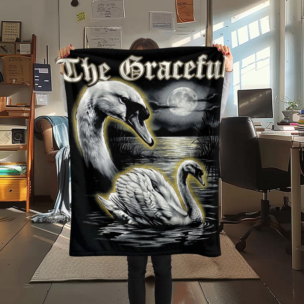 Split Mirror Lion Spider Print Flannel Blanket,High Quality Comfortable for All Seasons,Home Decor,Warmth and Comfort,Perfect for Christmas Gifts