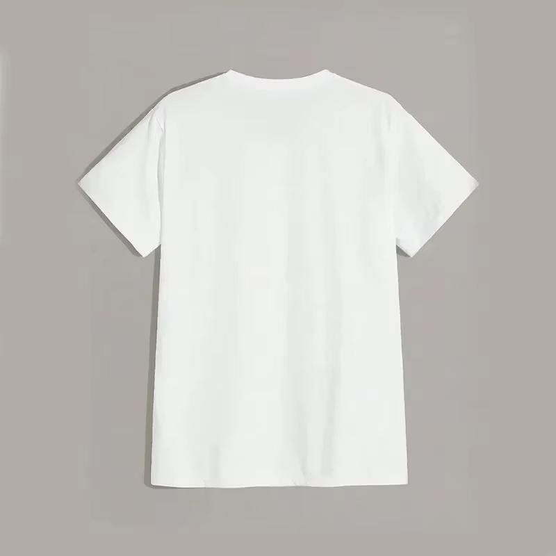 Summer Beer Fun Skull Print T-shirt for Men Black and White Plus Size Casual Party Round Neck Short Sleeved Street Top
