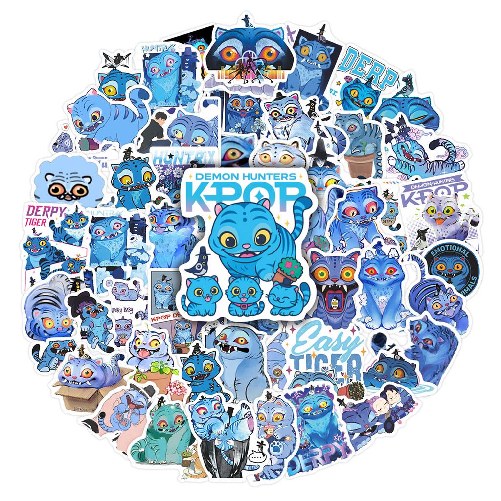 60pcs Suitcase Stickers Waterproof Stickers Scooter Computer Tablet Cartoon Decoration