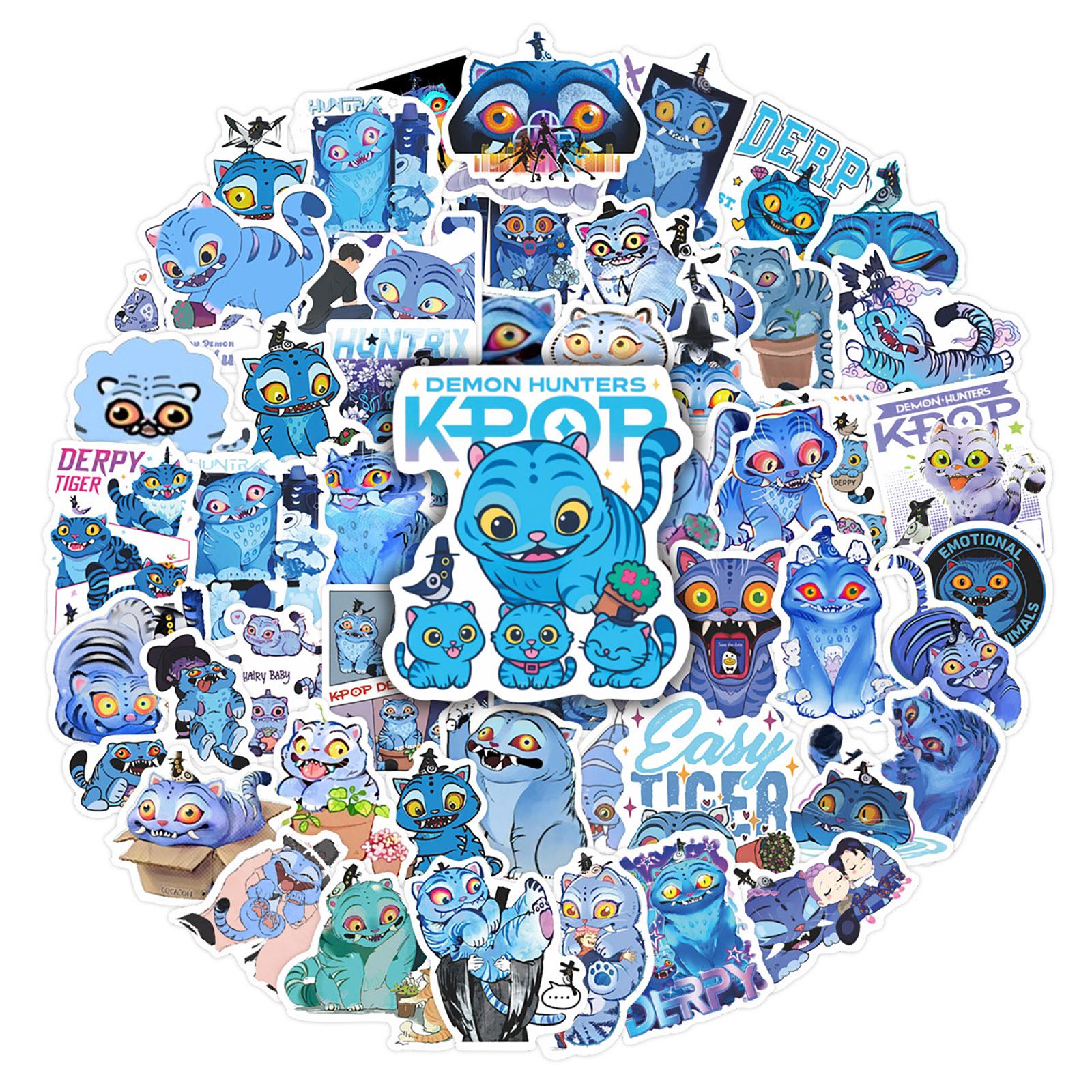 

60pcs Suitcase Stickers Waterproof Stickers Scooter Computer Tablet Cartoon Decoration One Size