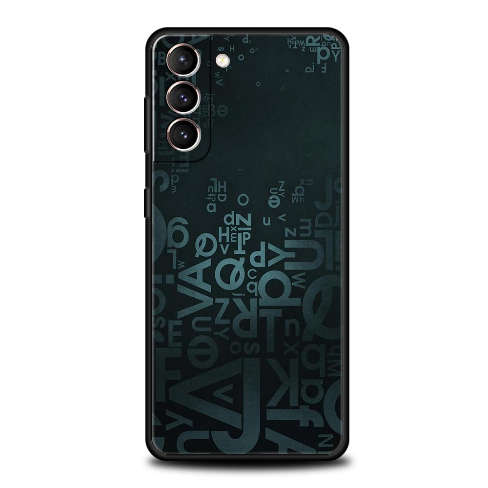 Number Pattern Phone Case Cover for Samsung Galaxy S26 S25 S24 S23 S22 S20 S21 FE Ultra S25 Edge Plus 5G Soft TPU Shell Fundas