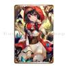 Cute Anime Girl Metal Sign Cinema Design Plaques Painting Bar Cave Tin Sign Poster