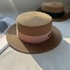 New Hat Women's Spring and Summer Flat Top Top Hat Adjustable French British Sunshade Sunscreen Travel Versatile Seaside