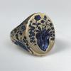 Hecheng Vintage Flower Alloy Ring: Bold European & American Fashion, Feminine Charm